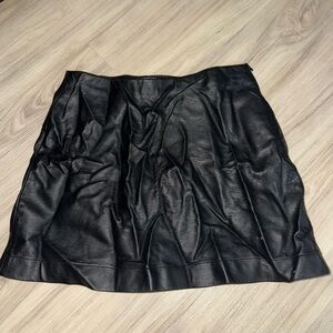 Streetwear Society Black Faux Leather Mini Skirt